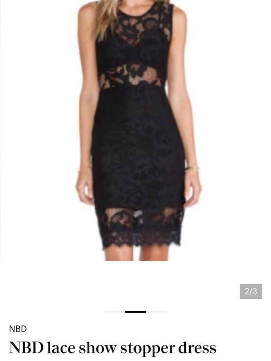 NBD Dresses & Skirts - NBD Sheer Lace Little Black Dress